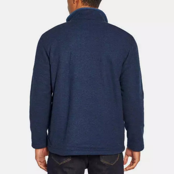 NWT•Orvis Men's Navy Blue Fleece Lined 1/4 Zip Pullover•Handwarmer Pockets•Small - Picture 4 of 9